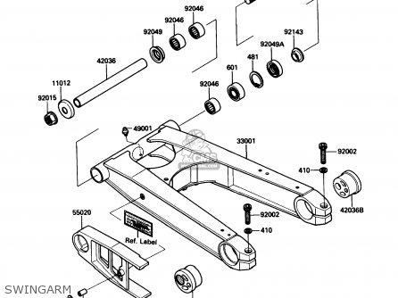 SWINGARM - ZX1000B3 ZX10 1990 USA CALIFORNIA
