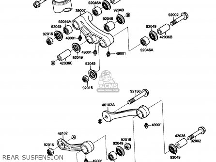 REAR SUSPENSION - ZX1000B3 ZX10 1990 USA CALIFORNIA