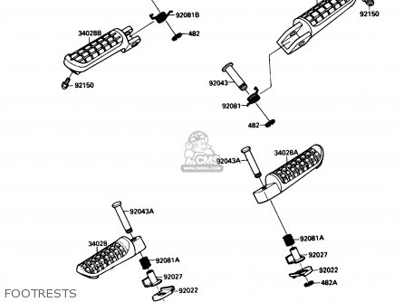 FOOTRESTS - ZX1000B3 ZX10 1990 USA CALIFORNIA