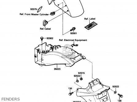 FENDERS - ZX1000B3 ZX10 1990 USA CALIFORNIA