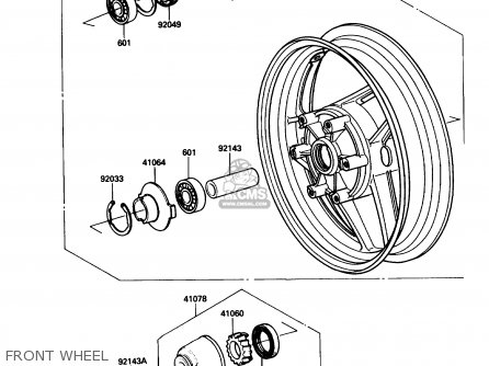 FRONT WHEEL - ZX1000B3 ZX10 1990 USA CALIFORNIA