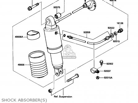 SHOCK ABSORBER(S) - ZX1000B3 ZX10 1990 USA CALIFORNIA