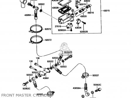 FRONT MASTER CYLINDER - ZX1000B3 ZX10 1990 USA CALIFORNIA