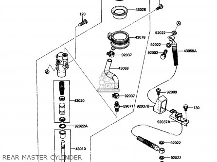 REAR MASTER CYLINDER - ZX1000B3 ZX10 1990 USA CALIFORNIA