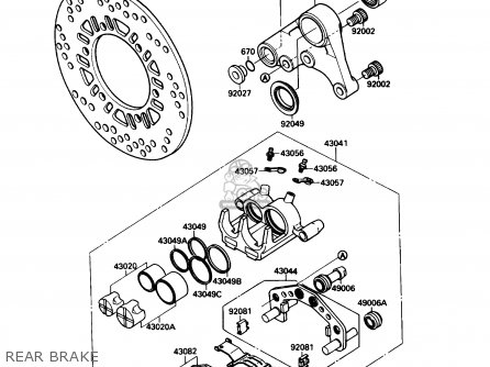 REAR BRAKE - ZX1000B3 ZX10 1990 USA CALIFORNIA