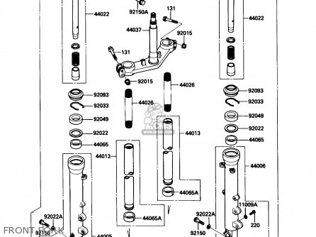 FRONT FORK - ZX1000B3 ZX10 1990 USA CALIFORNIA