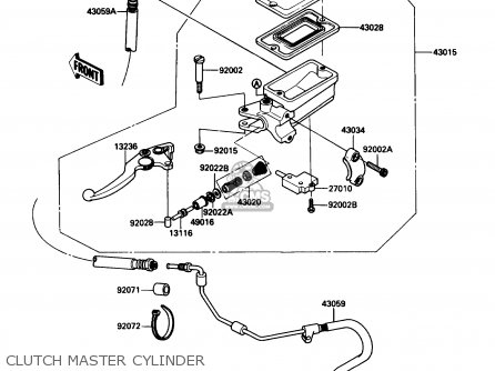CLUTCH MASTER CYLINDER - ZX1000B3 ZX10 1990 USA CALIFORNIA