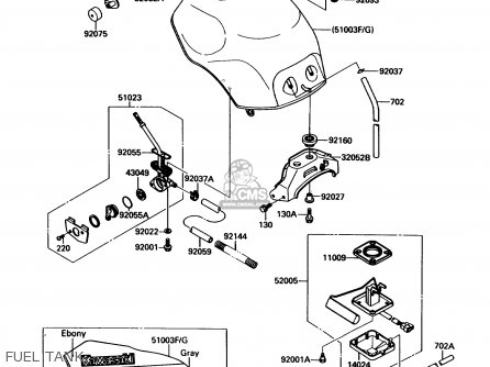 FUEL TANK - ZX1000B3 ZX10 1990 USA CALIFORNIA