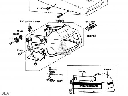 SEAT - ZX1000B3 ZX10 1990 USA CALIFORNIA