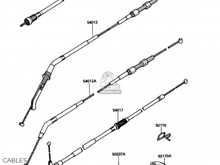 CABLES - ZX1000B3 ZX10 1990 USA CALIFORNIA