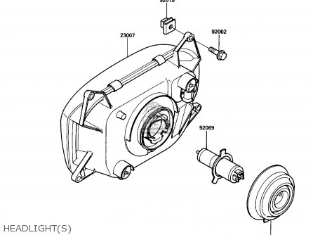 HEADLIGHT(S) - ZX1000B3 ZX10 1990 USA CALIFORNIA