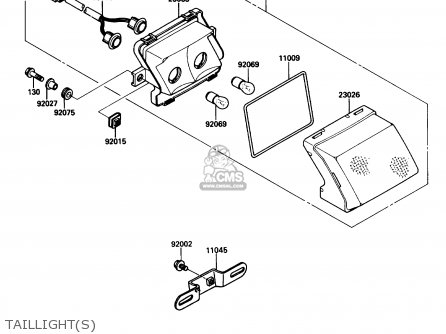 TAILLIGHT(S) - ZX1000B3 ZX10 1990 USA CALIFORNIA