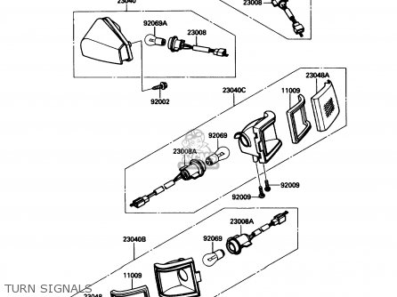 TURN SIGNALS - ZX1000B3 ZX10 1990 USA CALIFORNIA