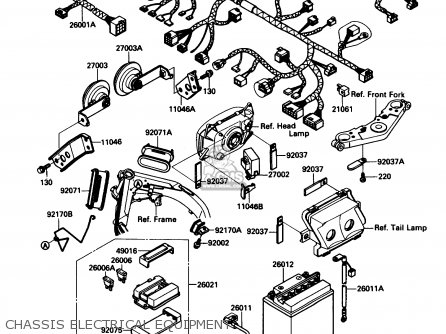 CHASSIS ELECTRICAL EQUIPMENT - ZX1000B3 ZX10 1990 USA CALIFORNIA