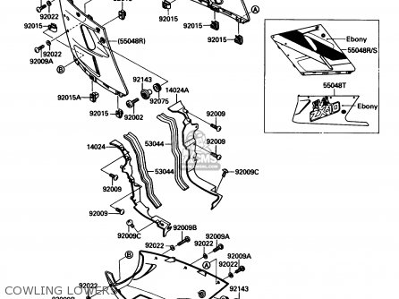 COWLING LOWERS - ZX1000B3 ZX10 1990 USA CALIFORNIA
