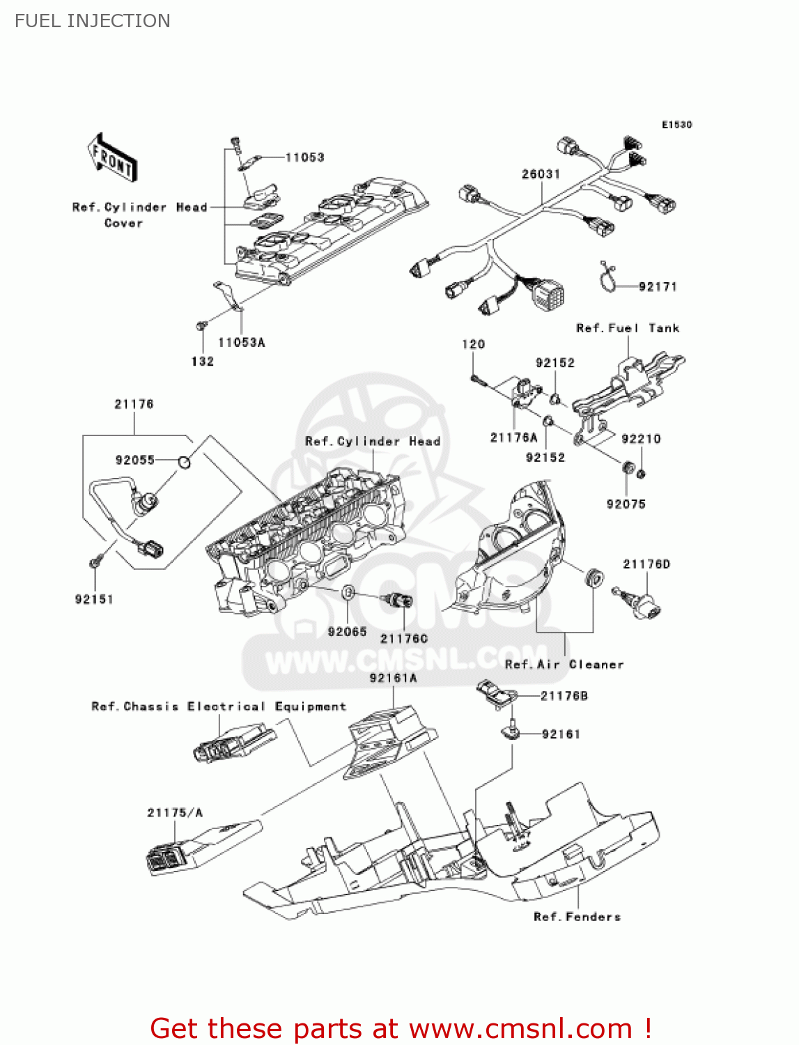 FUEL INJECTION ZX1000C1 NINJA ZX10R 2004 USA CALIFORNIA CANADA
