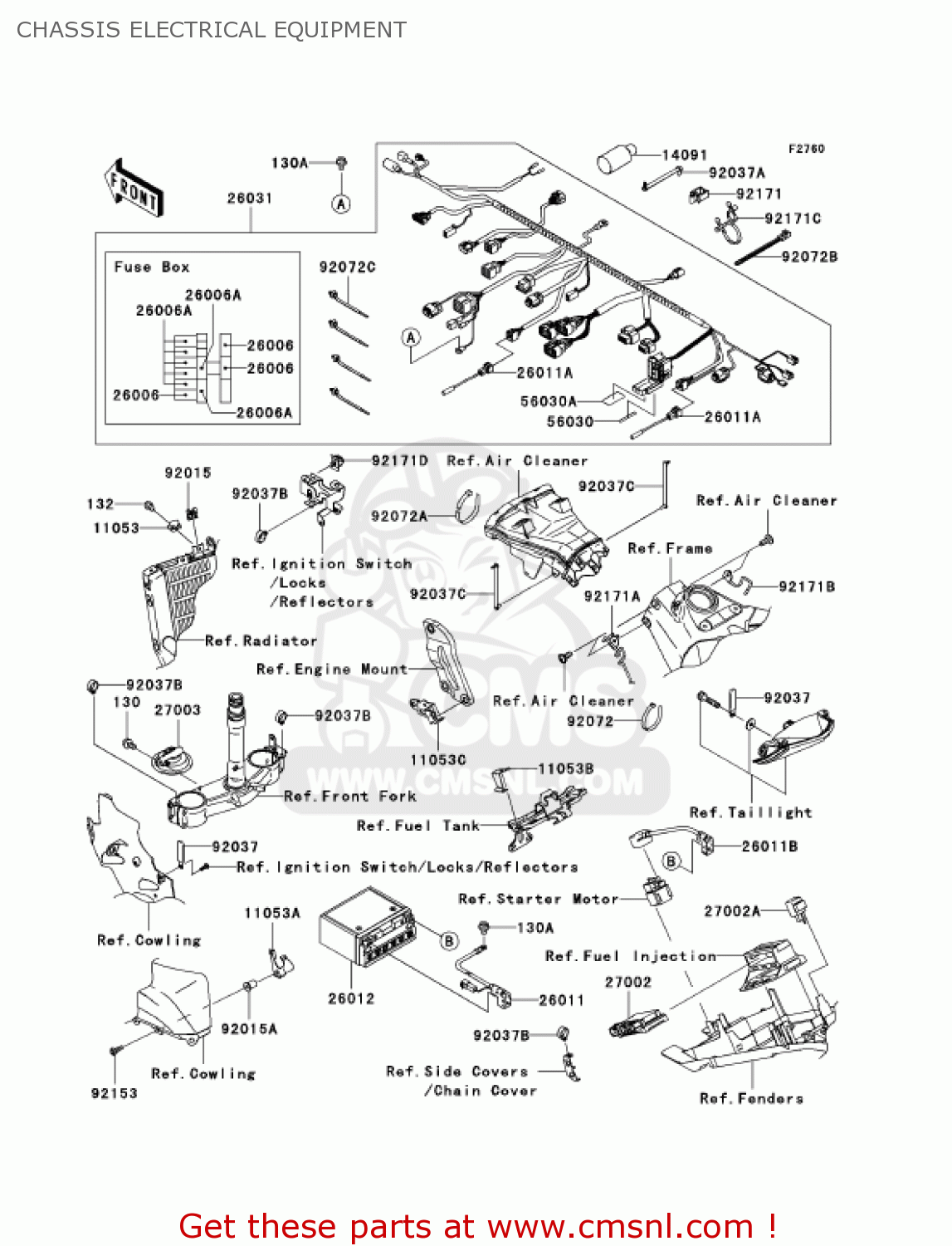 CHASSIS ELECTRICAL EQUIPMENT ZX1000C1 NINJA ZX10R 2004 USA CALIFORNIA CANADA