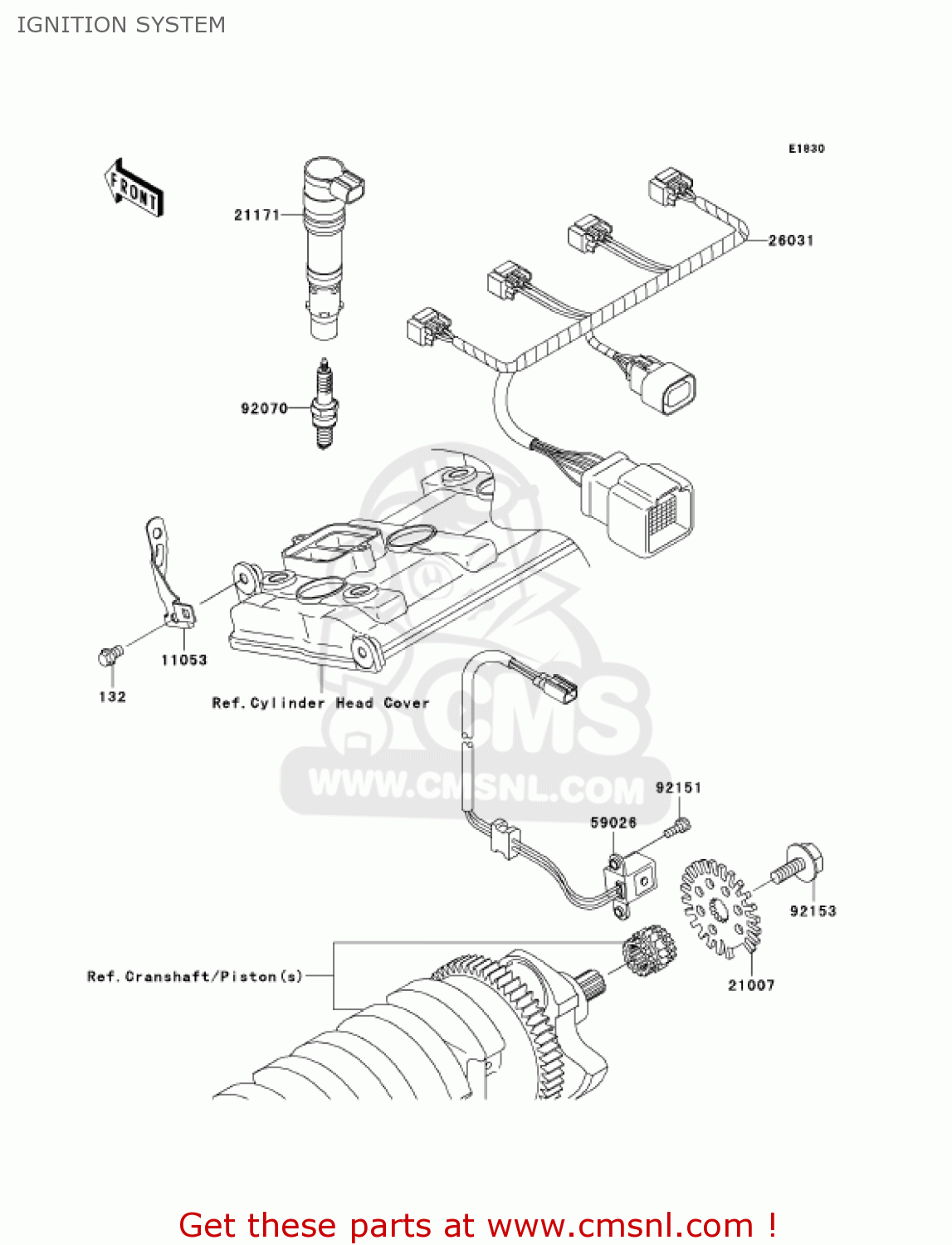 IGNITION SYSTEM ZX1000C1 NINJA ZX10R 2004 USA CALIFORNIA CANADA