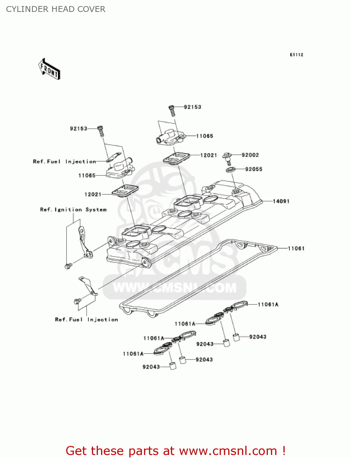 CYLINDER HEAD COVER ZX1000C1 NINJA ZX10R 2004 USA CALIFORNIA CANADA