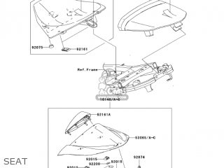 SEAT - ZX1000C1 NINJA ZX10R 2004 USA CALIFORNIA CANADA