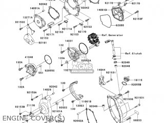 ENGINE COVER(S) - ZX1000C1 NINJA ZX10R 2004 USA CALIFORNIA CANADA
