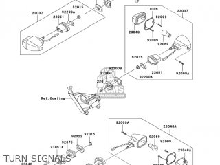 TURN SIGNALS - ZX1000C1 NINJA ZX10R 2004 USA CALIFORNIA CANADA