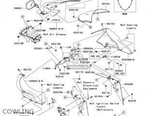 COWLING - ZX1000C1 NINJA ZX10R 2004 USA CALIFORNIA CANADA