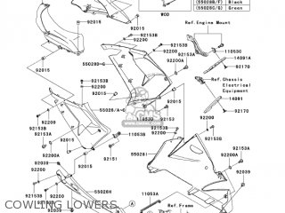 COWLING LOWERS - ZX1000C1 NINJA ZX10R 2004 USA CALIFORNIA CANADA