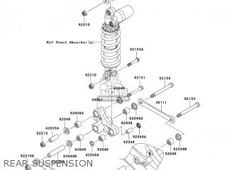 REAR SUSPENSION - ZX1000C1 NINJA ZX10R 2004 USA CALIFORNIA CANADA
