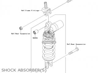 SHOCK ABSORBER(S) - ZX1000C1 NINJA ZX10R 2004 USA CALIFORNIA CANADA