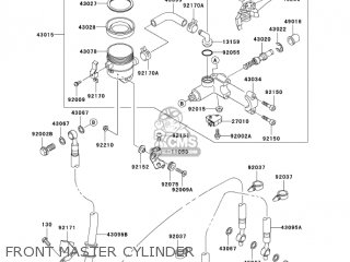 FRONT MASTER CYLINDER - ZX1000C1 NINJA ZX10R 2004 USA CALIFORNIA CANADA