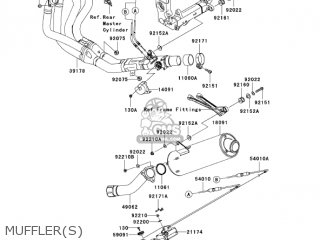 MUFFLER(S) - ZX1000C1 NINJA ZX10R 2004 USA CALIFORNIA CANADA