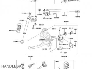HANDLEBAR - ZX1000C1 NINJA ZX10R 2004 USA CALIFORNIA CANADA