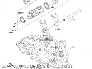 GEAR CHANGE DRUM/SHIFT FORK(S) - ZX1000C1 NINJA ZX10R 2004 USA CALIFORNIA CANADA