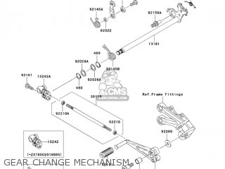 GEAR CHANGE MECHANISM - ZX1000C1 NINJA ZX10R 2004 USA CALIFORNIA CANADA
