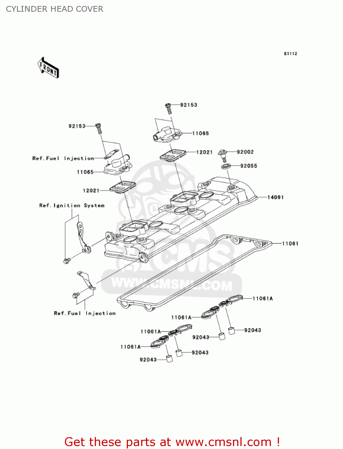 CYLINDER HEAD COVER ZX1000C2 NINJA ZX10R 2005 USA CALIFORNIA CANADA