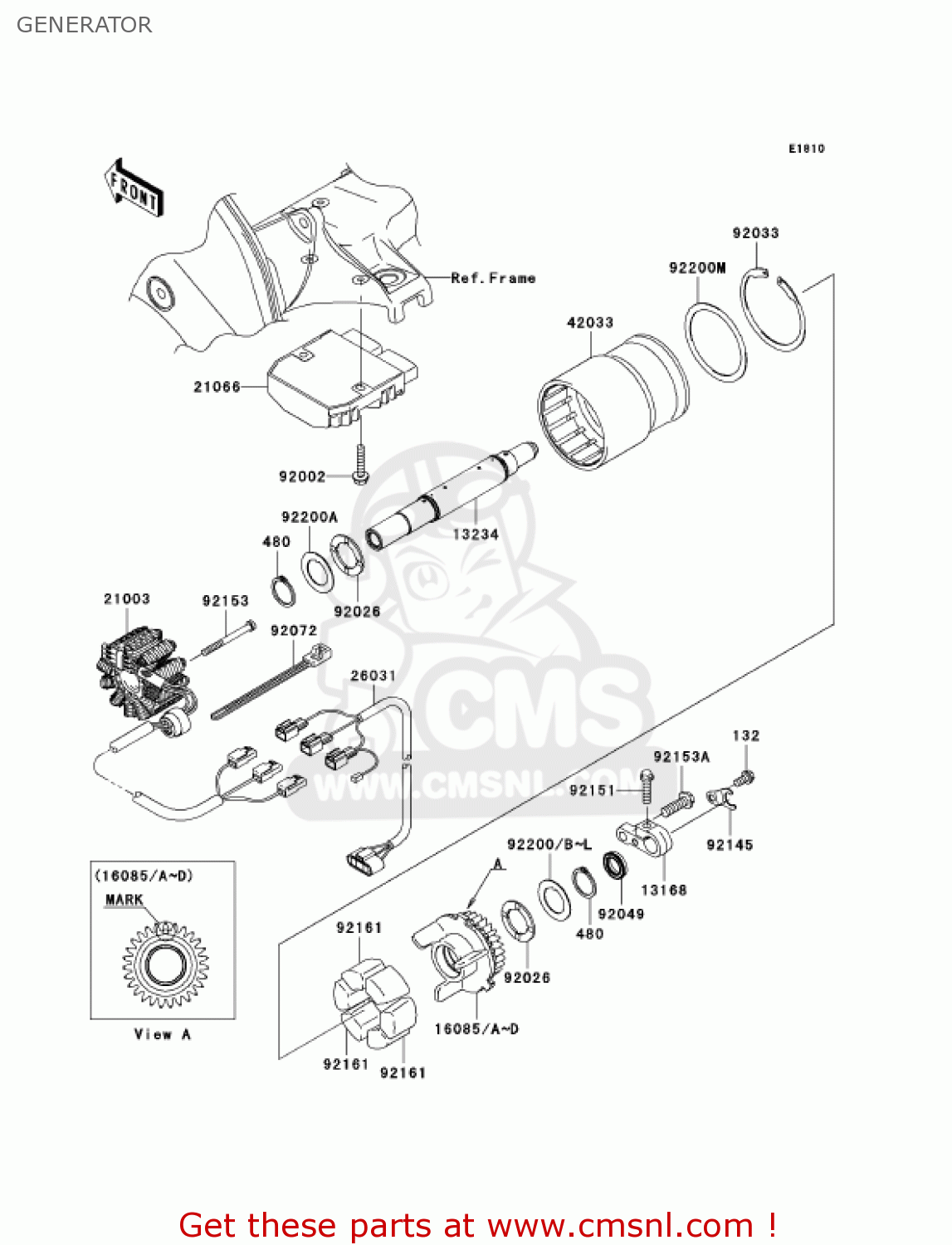 GENERATOR ZX1000C2 NINJA ZX10R 2005 USA CALIFORNIA CANADA