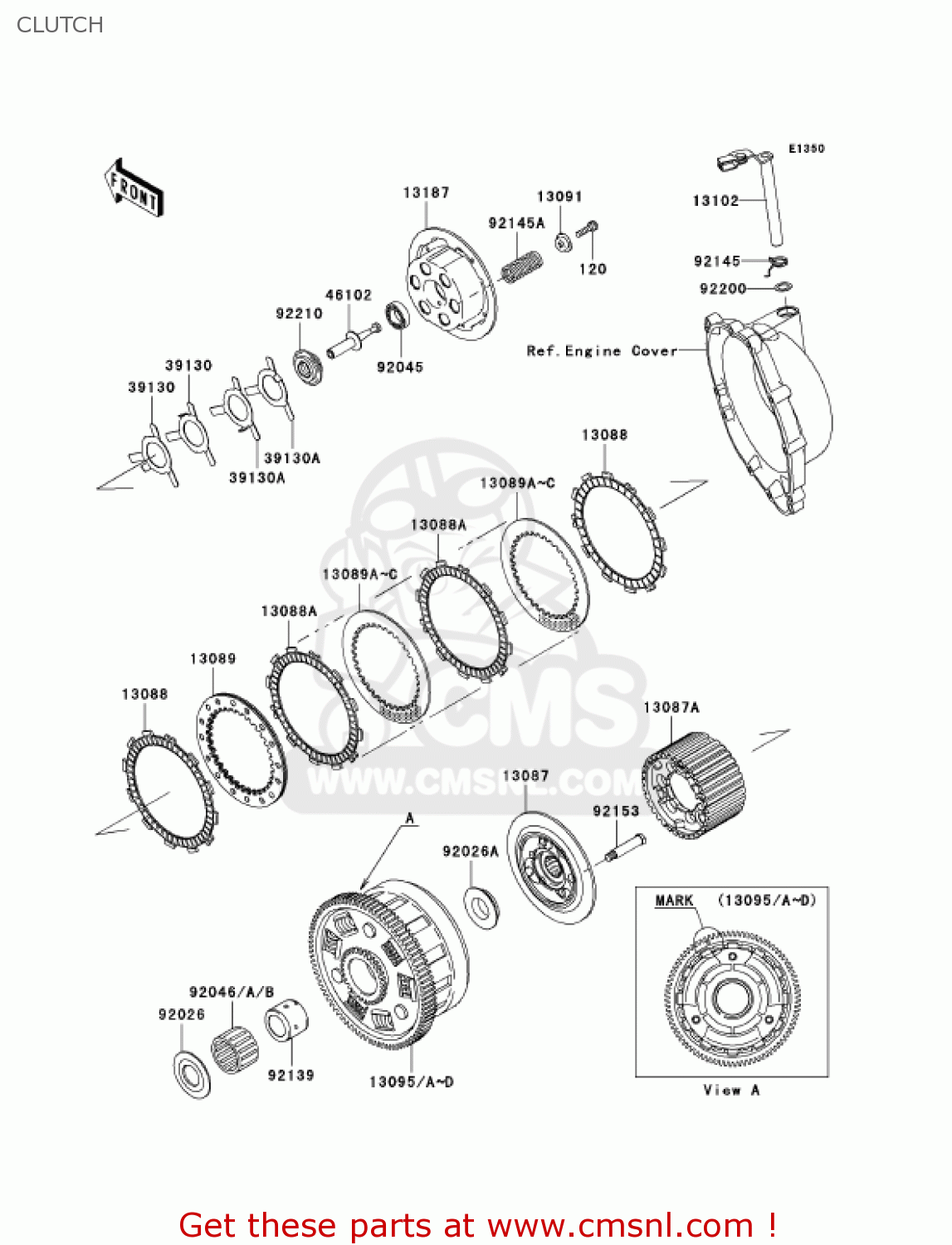 CLUTCH ZX1000C2 NINJA ZX10R 2005 USA CALIFORNIA CANADA