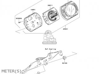 METER(S) - ZX1000C2 NINJA ZX10R 2005 USA CALIFORNIA CANADA