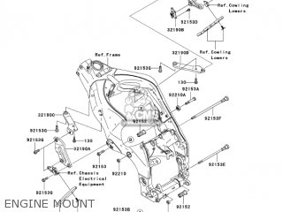 ENGINE MOUNT - ZX1000C2 NINJA ZX10R 2005 USA CALIFORNIA CANADA