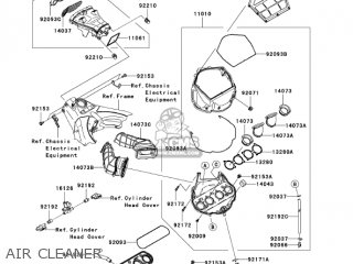 AIR CLEANER - ZX1000C2 NINJA ZX10R 2005 USA CALIFORNIA CANADA