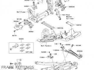 FRAME FITTINGS - ZX1000C2 NINJA ZX10R 2005 USA CALIFORNIA CANADA