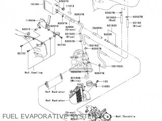 FUEL EVAPORATIVE SYSTEM - ZX1000C2 NINJA ZX10R 2005 USA CALIFORNIA CANADA
