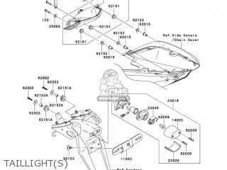 TAILLIGHT(S) - ZX1000C2 NINJA ZX10R 2005 USA CALIFORNIA CANADA