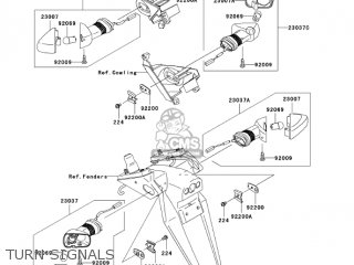 TURN SIGNALS - ZX1000C2 NINJA ZX10R 2005 USA CALIFORNIA CANADA