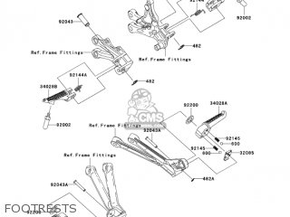 FOOTRESTS - ZX1000C2 NINJA ZX10R 2005 USA CALIFORNIA CANADA