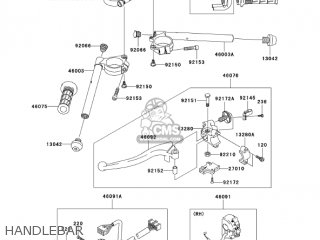 HANDLEBAR - ZX1000C2 NINJA ZX10R 2005 USA CALIFORNIA CANADA