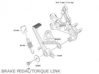 BRAKE PEDAL/TORQUE LINK - ZX1000C2 NINJA ZX10R 2005 USA CALIFORNIA CANADA