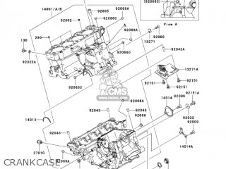 CRANKCASE - ZX1000C2 NINJA ZX10R 2005 USA CALIFORNIA CANADA