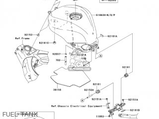 FUEL TANK - ZX1000C2 NINJA ZX10R 2005 USA CALIFORNIA CANADA